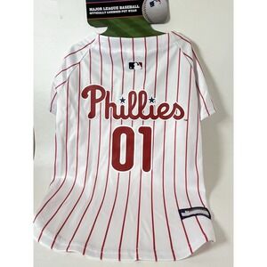 Philadelphia Phillies Dog Jersey MLB Official‎ Pinstripes Size Large NEW